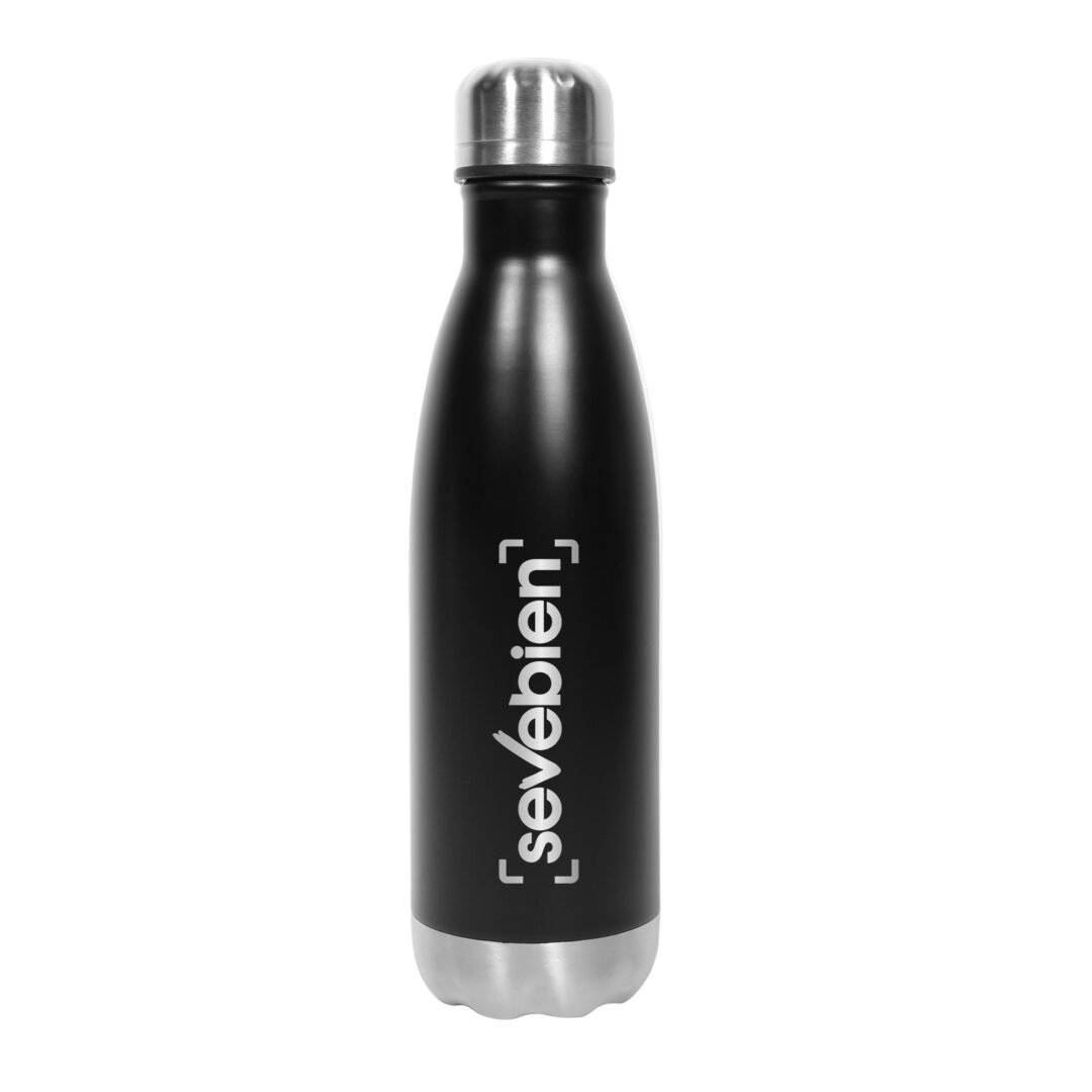 alt promocional publicitario botella T576 negro frente logo