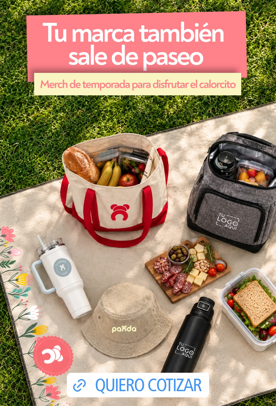 Primavera: tu marca también sale de paseo. Merch de temporada personalizado